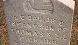 A.C. Fickling Daughter & Infant Son #2727 & #2728 (Children of Thomas Fickling & Zannie Hayman)