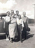 (Back r-l) Preston, Virgil Harris & wife Nell, (Front l-r) Mary Florence Hayman, Aubrey & John Sanford Adair #70